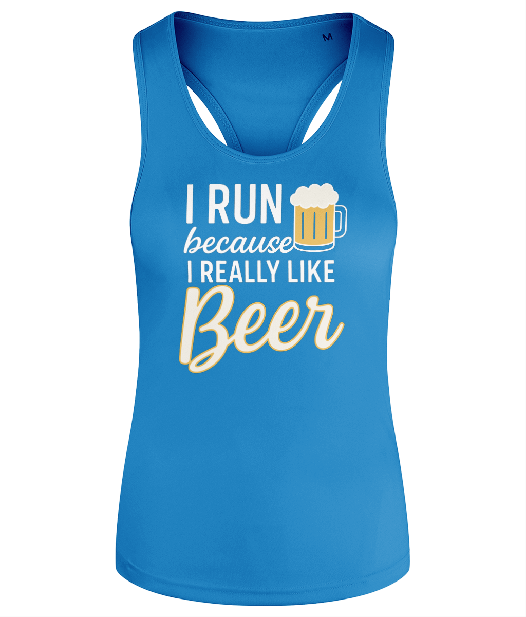 I Run Because I Really Like Beer Workout Vest