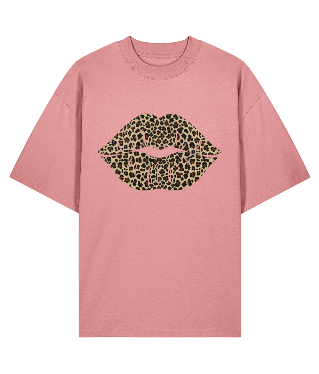 Leopard Lips Oversized T-shirt