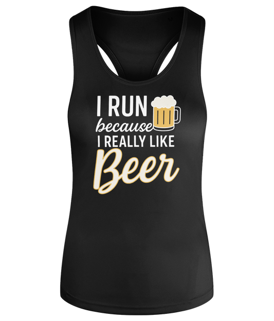 I Run Because I Really Like Beer Workout Vest