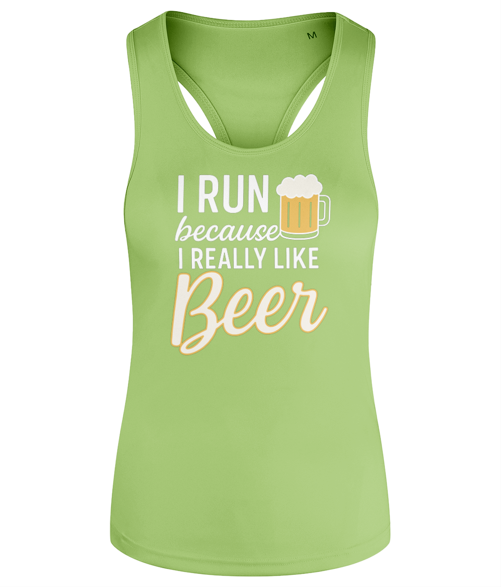 I Run Because I Really Like Beer Workout Vest