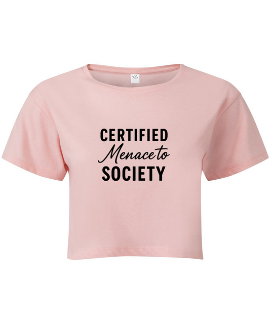 Certified Menace To Society Cropped T-shirt